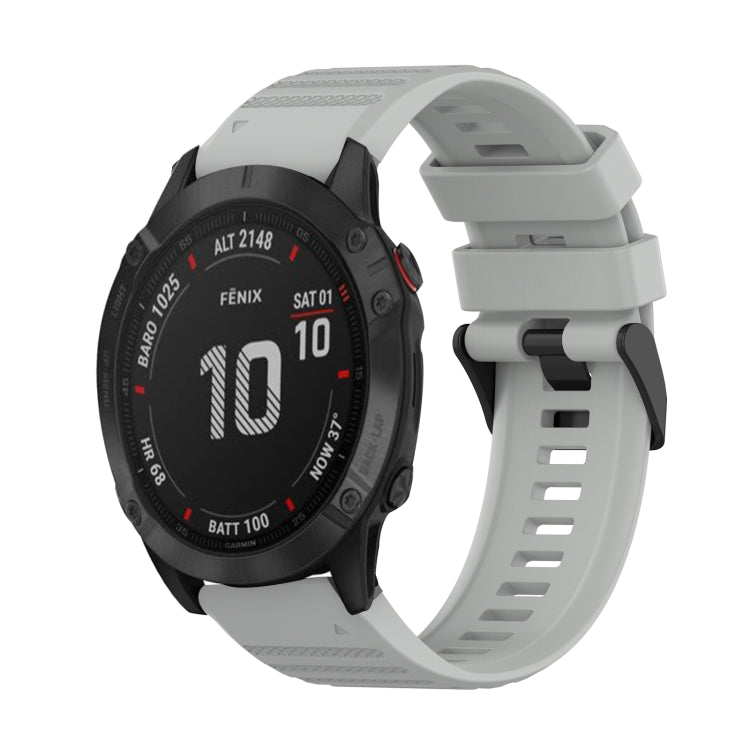 22mm Horizontal Texture Silicone Watch Band with Removal Tool, For Garmin Fenix 6 Pro GPS, For Garmin Fenix 6 Sapphire GPS, For Garmin Fenix 5, For Garmin Fenix 5 Plus, For Garmin Quatix 5, For Garmin Quatix 5 Sapphire