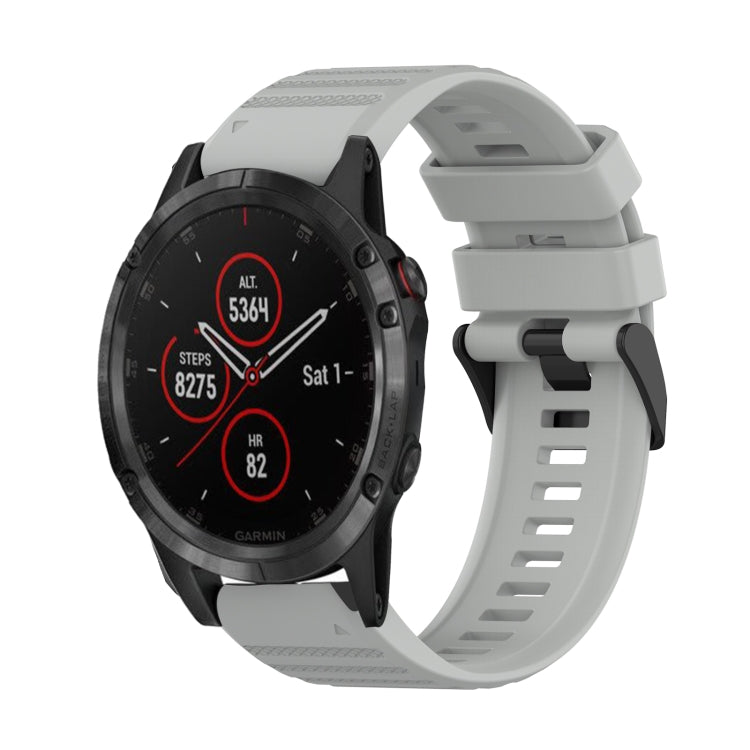 22mm Horizontal Texture Silicone Watch Band with Removal Tool, For Garmin Fenix 6 Pro GPS, For Garmin Fenix 6 Sapphire GPS, For Garmin Fenix 5, For Garmin Fenix 5 Plus, For Garmin Quatix 5, For Garmin Quatix 5 Sapphire