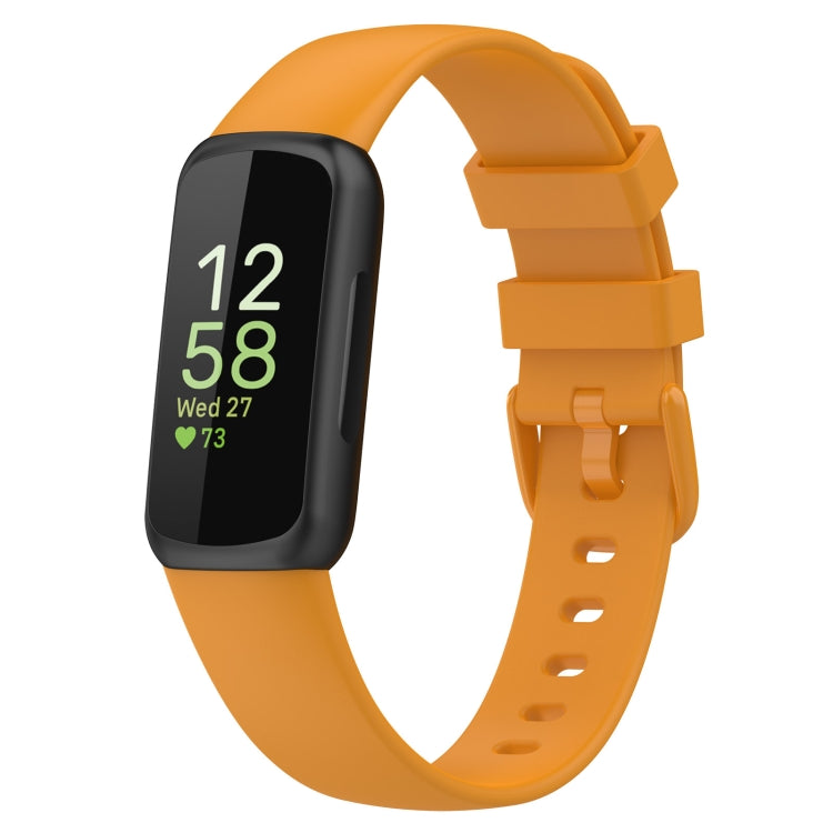 For Fitbit Inspire 3 Solid Color Silicone Watch Band, L, S
