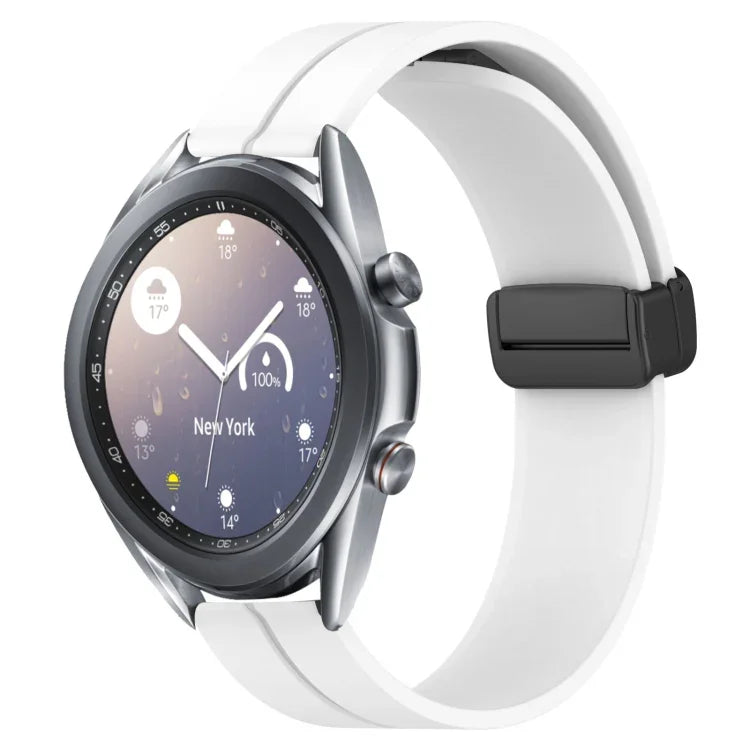 Correia de Relógio em Silicone com Fecho Magnético de Cor Sólida 22mm, Para Samsung Galaxy Watch3 45mm, Para Samsung Galaxy Watch 46mm, Para Samsung Gear S3 Classic, Para Samsung Gear S3 Frontier