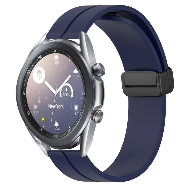 22mm Solid Color Magnetic Clasp Silicone Watch Band, For Samsung Galaxy Watch3 45mm, For Samsung Galaxy Watch 46mm, For Samsung Gear S3 Classic, For Samsung Gear S3 Frontier