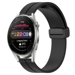 22mm Solid Color Magnetic Clasp Silicone Watch Band, For Huawei Watch 3 Pro New