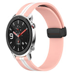 22mm Folding Magnetic Clasp Silicone Watch Band, For Amazfit GTR 4, For Amazfit GTR 3, For Amazfit GTR 3 Pro, For Amazfit GTR 2e