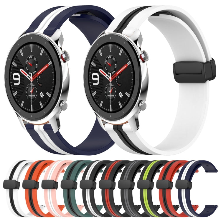 22mm Folding Magnetic Clasp Silicone Watch Band, For Amazfit GTR 4, For Amazfit GTR 3, For Amazfit GTR 3 Pro, For Amazfit GTR 2e