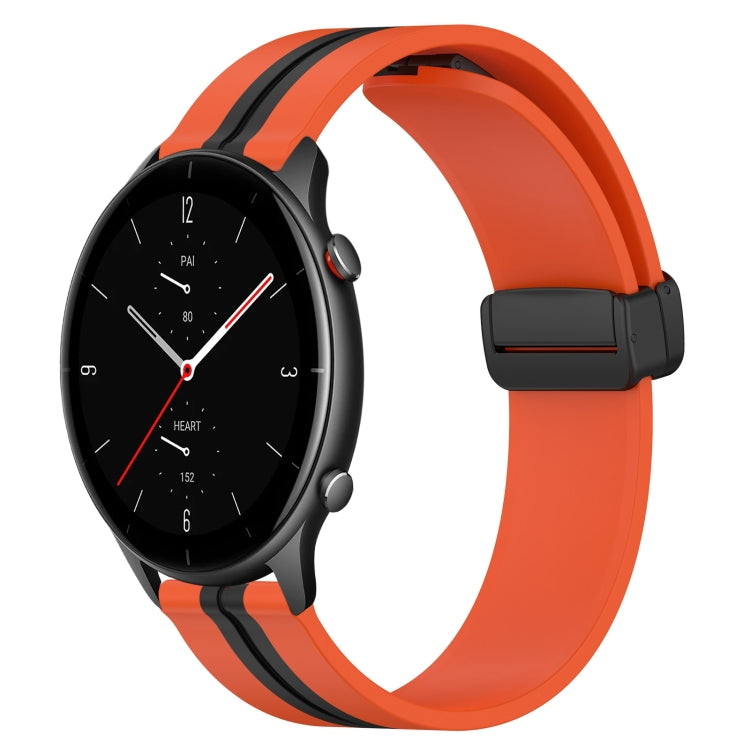 22mm Folding Magnetic Clasp Silicone Watch Band, For Amazfit GTR 4, For Amazfit GTR 3, For Amazfit GTR 3 Pro, For Amazfit GTR 2e