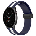 22mm Folding Magnetic Clasp Silicone Watch Band, For Amazfit GTR 4, For Amazfit GTR 3, For Amazfit GTR 3 Pro, For Amazfit GTR 2e