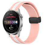 22mm Folding Magnetic Clasp Silicone Watch Band, For Huawei Watch 3 Pro, For Huawei GT2 Pro, For Huawei Watch GT 2E, For Huawei GT2 46mm