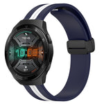 22mm Folding Magnetic Clasp Silicone Watch Band, For Huawei Watch 3 Pro, For Huawei GT2 Pro, For Huawei Watch GT 2E, For Huawei GT2 46mm