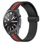 22mm Folding Magnetic Clasp Silicone Watch Band, For Samsung Galaxy Watch3 45mm, For Samsung Galaxy Watch 46mm, For Samsung Gear S3 Classic, For Samsung Gear S3 Frontier