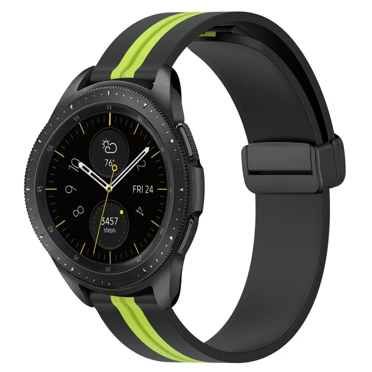 20mm Folding Magnetic Clasp Silicone Watch Band, For Samsung Galaxy Watch Active 2 40mm, For Samsung Galaxy Watch Active 2 44mm, For Samsung Galaxy Watch 42mm