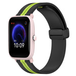 20mm Folding Magnetic Clasp Silicone Watch Band, For Amazfit GTS, For Amazfit GTR 42mm, For Amazfit Pop Pro, For Amazfit Pop