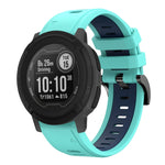 22mm Two-Color Sports Silicone Watch Band, For Garmin Instinct, For Garmin Descent G1