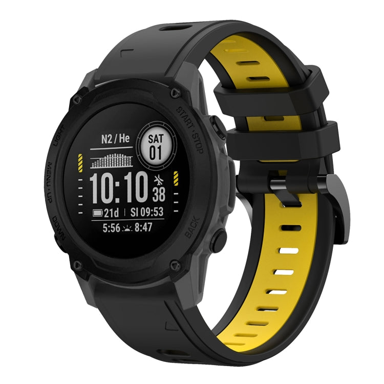 22mm Two-Color Sports Silicone Watch Band, For Garmin Instinct, For Garmin Descent G1