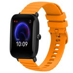 20mm Wavy Dot Pattern Solid Color Silicone Watch Band, For Amazfit Pop