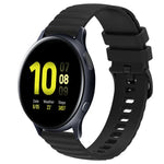 20mm Wavy Dot Pattern Solid Color Silicone Watch Band, For Samsung  Galaxy Watch 4 Classic 42mm, For Samsung  Galaxy Watch 4 Classic 46mm, For Samsung Galaxy Watch Active 2 40mm, For Samsung Galaxy Watch Active 2 44mm