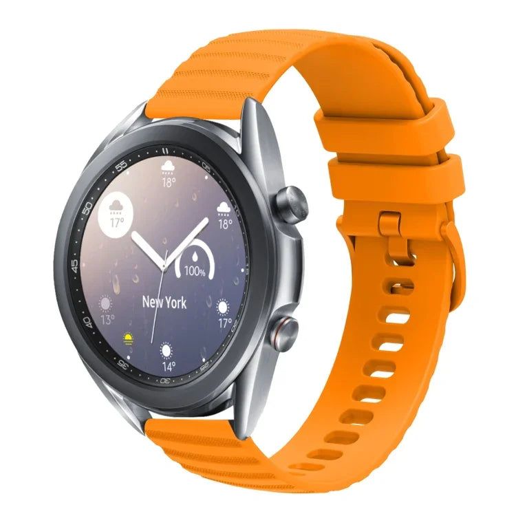 Correia de Relógio em Silicone Cor Sólida com Padrão de Pontos Ondulados 22mm, Para Samsung Galaxy Watch3 45mm, Para Samsung Galaxy Watch 46mm, Para Samsung Gear S3 Classic, Para Samsung Gear S3 Frontier