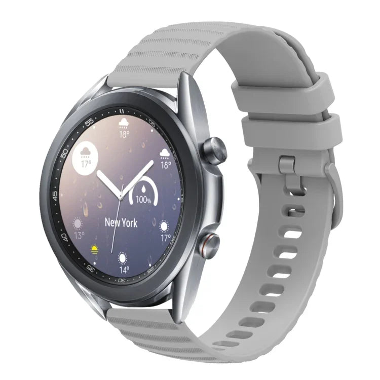 Correia de Relógio em Silicone Cor Sólida com Padrão de Pontos Ondulados 22mm, Para Samsung Galaxy Watch3 45mm, Para Samsung Galaxy Watch 46mm, Para Samsung Gear S3 Classic, Para Samsung Gear S3 Frontier