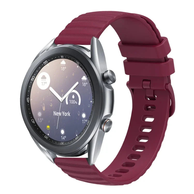 Correia de Relógio em Silicone Cor Sólida com Padrão de Pontos Ondulados 22mm, Para Samsung Galaxy Watch3 45mm, Para Samsung Galaxy Watch 46mm, Para Samsung Gear S3 Classic, Para Samsung Gear S3 Frontier