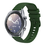 Correia de Relógio em Silicone Cor Sólida com Padrão de Pontos Ondulados 22mm, Para Samsung Galaxy Watch3 45mm, Para Samsung Galaxy Watch 46mm, Para Samsung Gear S3 Classic, Para Samsung Gear S3 Frontier