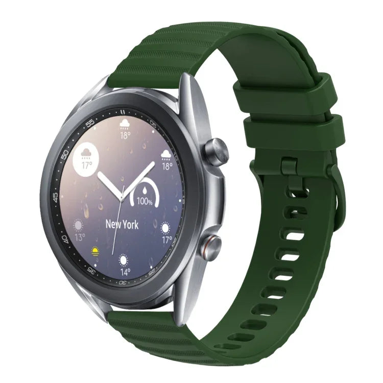 Correia de Relógio em Silicone Cor Sólida com Padrão de Pontos Ondulados 22mm, Para Samsung Galaxy Watch3 45mm, Para Samsung Galaxy Watch 46mm, Para Samsung Gear S3 Classic, Para Samsung Gear S3 Frontier