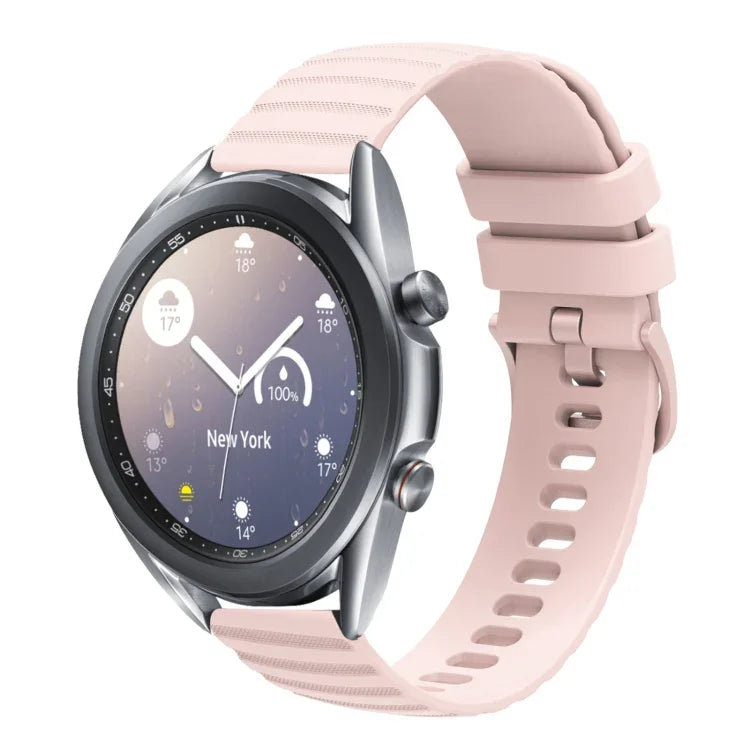 Correia de Relógio em Silicone Cor Sólida com Padrão de Pontos Ondulados 22mm, Para Samsung Galaxy Watch3 45mm, Para Samsung Galaxy Watch 46mm, Para Samsung Gear S3 Classic, Para Samsung Gear S3 Frontier