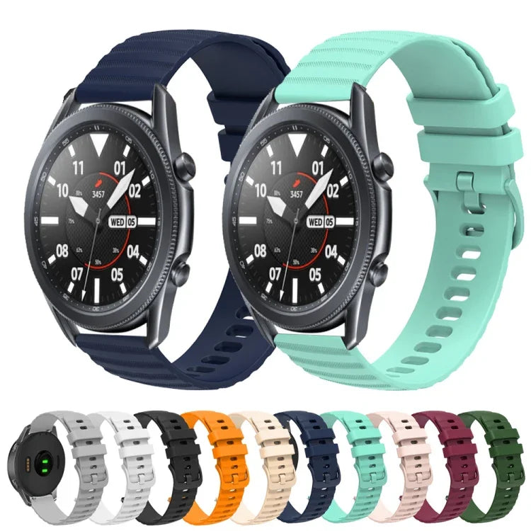 Correia de Relógio em Silicone Cor Sólida com Padrão de Pontos Ondulados 22mm, Para Samsung Galaxy Watch3 45mm, Para Samsung Galaxy Watch 46mm, Para Samsung Gear S3 Classic, Para Samsung Gear S3 Frontier