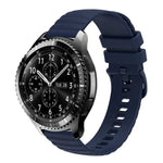 Correia de Relógio em Silicone Cor Sólida com Padrão de Pontos Ondulados 22mm, Para Samsung Galaxy Watch3 45mm, Para Samsung Galaxy Watch 46mm, Para Samsung Gear S3 Classic, Para Samsung Gear S3 Frontier