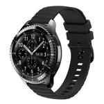 Correia de Relógio em Silicone Cor Sólida com Padrão de Pontos Ondulados 22mm, Para Samsung Galaxy Watch3 45mm, Para Samsung Galaxy Watch 46mm, Para Samsung Gear S3 Classic, Para Samsung Gear S3 Frontier