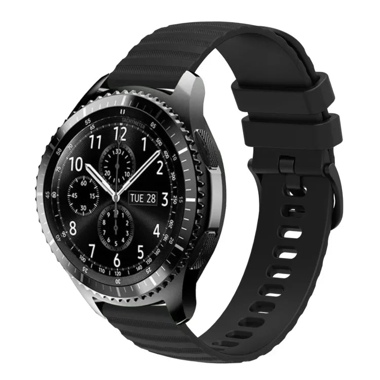 Correia de Relógio em Silicone Cor Sólida com Padrão de Pontos Ondulados 22mm, Para Samsung Galaxy Watch3 45mm, Para Samsung Galaxy Watch 46mm, Para Samsung Gear S3 Classic, Para Samsung Gear S3 Frontier
