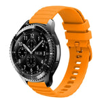 Correia de Relógio em Silicone Cor Sólida com Padrão de Pontos Ondulados 22mm, Para Samsung Galaxy Watch3 45mm, Para Samsung Galaxy Watch 46mm, Para Samsung Gear S3 Classic, Para Samsung Gear S3 Frontier