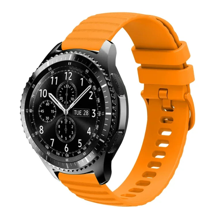 Correia de Relógio em Silicone Cor Sólida com Padrão de Pontos Ondulados 22mm, Para Samsung Galaxy Watch3 45mm, Para Samsung Galaxy Watch 46mm, Para Samsung Gear S3 Classic, Para Samsung Gear S3 Frontier