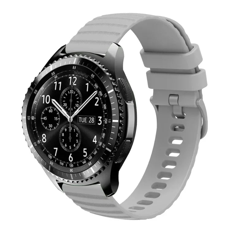 Correia de Relógio em Silicone Cor Sólida com Padrão de Pontos Ondulados 22mm, Para Samsung Galaxy Watch3 45mm, Para Samsung Galaxy Watch 46mm, Para Samsung Gear S3 Classic, Para Samsung Gear S3 Frontier