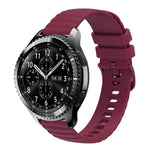 Correia de Relógio em Silicone Cor Sólida com Padrão de Pontos Ondulados 22mm, Para Samsung Galaxy Watch3 45mm, Para Samsung Galaxy Watch 46mm, Para Samsung Gear S3 Classic, Para Samsung Gear S3 Frontier