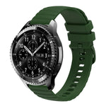 Correia de Relógio em Silicone Cor Sólida com Padrão de Pontos Ondulados 22mm, Para Samsung Galaxy Watch3 45mm, Para Samsung Galaxy Watch 46mm, Para Samsung Gear S3 Classic, Para Samsung Gear S3 Frontier