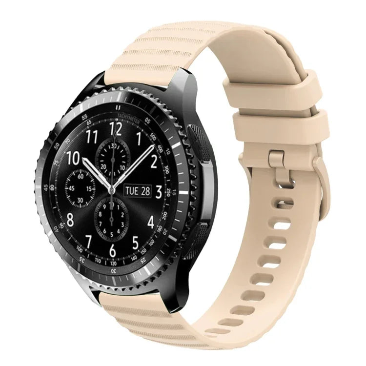 Correia de Relógio em Silicone Cor Sólida com Padrão de Pontos Ondulados 22mm, Para Samsung Galaxy Watch3 45mm, Para Samsung Galaxy Watch 46mm, Para Samsung Gear S3 Classic, Para Samsung Gear S3 Frontier
