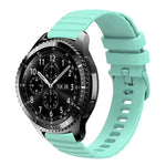 Correia de Relógio em Silicone Cor Sólida com Padrão de Pontos Ondulados 22mm, Para Samsung Galaxy Watch3 45mm, Para Samsung Galaxy Watch 46mm, Para Samsung Gear S3 Classic, Para Samsung Gear S3 Frontier