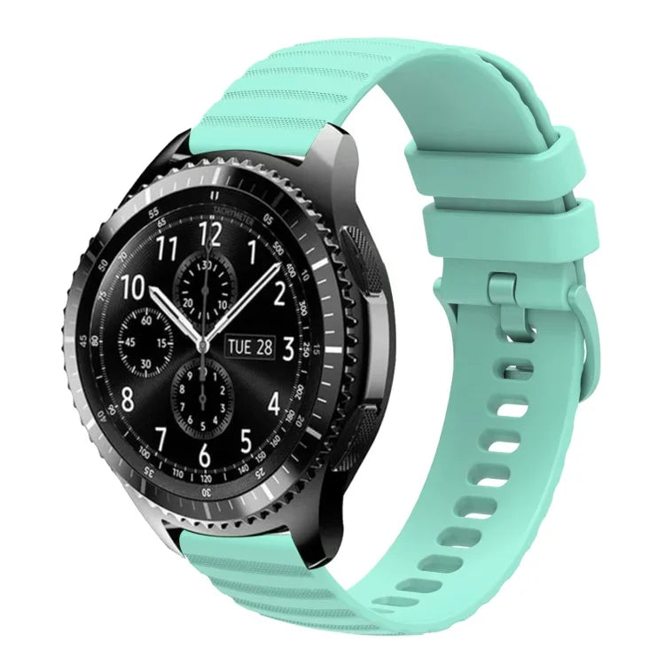 Correia de Relógio em Silicone Cor Sólida com Padrão de Pontos Ondulados 22mm, Para Samsung Galaxy Watch3 45mm, Para Samsung Galaxy Watch 46mm, Para Samsung Gear S3 Classic, Para Samsung Gear S3 Frontier