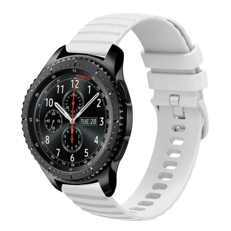 Correia de Relógio em Silicone Cor Sólida com Padrão de Pontos Ondulados 22mm, Para Samsung Galaxy Watch3 45mm, Para Samsung Galaxy Watch 46mm, Para Samsung Gear S3 Classic, Para Samsung Gear S3 Frontier