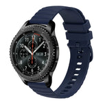 Correia de Relógio em Silicone Cor Sólida com Padrão de Pontos Ondulados 22mm, Para Samsung Galaxy Watch3 45mm, Para Samsung Galaxy Watch 46mm, Para Samsung Gear S3 Classic, Para Samsung Gear S3 Frontier