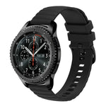Correia de Relógio em Silicone Cor Sólida com Padrão de Pontos Ondulados 22mm, Para Samsung Galaxy Watch3 45mm, Para Samsung Galaxy Watch 46mm, Para Samsung Gear S3 Classic, Para Samsung Gear S3 Frontier