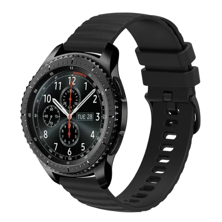 Correia de Relógio em Silicone Cor Sólida com Padrão de Pontos Ondulados 22mm, Para Samsung Galaxy Watch3 45mm, Para Samsung Galaxy Watch 46mm, Para Samsung Gear S3 Classic, Para Samsung Gear S3 Frontier