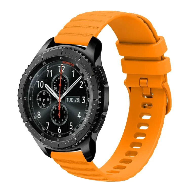 Correia de Relógio em Silicone Cor Sólida com Padrão de Pontos Ondulados 22mm, Para Samsung Galaxy Watch3 45mm, Para Samsung Galaxy Watch 46mm, Para Samsung Gear S3 Classic, Para Samsung Gear S3 Frontier