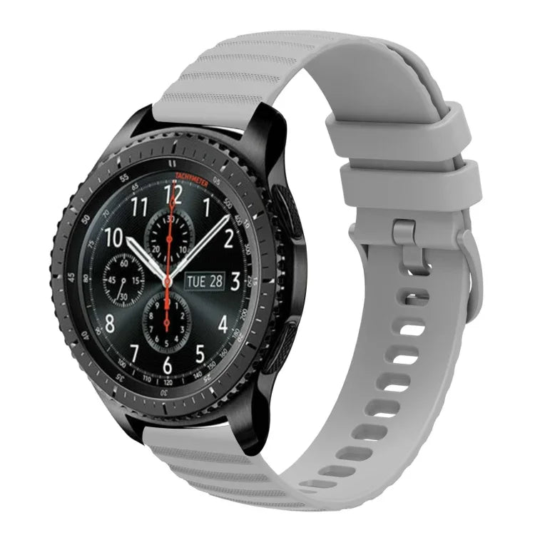 Correia de Relógio em Silicone Cor Sólida com Padrão de Pontos Ondulados 22mm, Para Samsung Galaxy Watch3 45mm, Para Samsung Galaxy Watch 46mm, Para Samsung Gear S3 Classic, Para Samsung Gear S3 Frontier