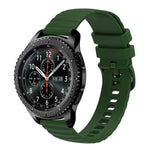 Correia de Relógio em Silicone Cor Sólida com Padrão de Pontos Ondulados 22mm, Para Samsung Galaxy Watch3 45mm, Para Samsung Galaxy Watch 46mm, Para Samsung Gear S3 Classic, Para Samsung Gear S3 Frontier