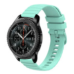 Correia de Relógio em Silicone Cor Sólida com Padrão de Pontos Ondulados 22mm, Para Samsung Galaxy Watch3 45mm, Para Samsung Galaxy Watch 46mm, Para Samsung Gear S3 Classic, Para Samsung Gear S3 Frontier