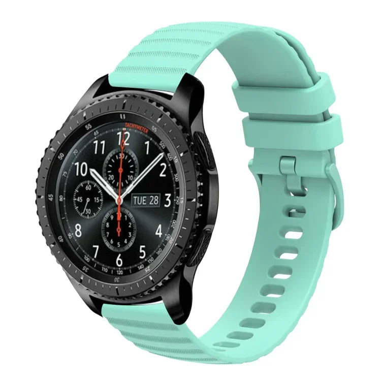 Correia de Relógio em Silicone Cor Sólida com Padrão de Pontos Ondulados 22mm, Para Samsung Galaxy Watch3 45mm, Para Samsung Galaxy Watch 46mm, Para Samsung Gear S3 Classic, Para Samsung Gear S3 Frontier