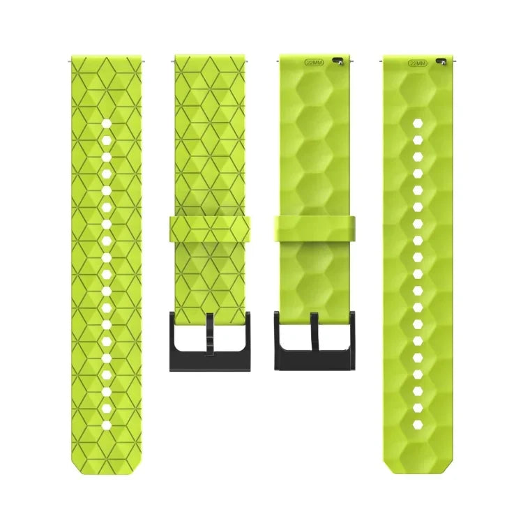 20mm Football Pattern Solid Color Silicone Watch Band, For Samsung Galaxy Watch Active 2 44mm, For Samsung Galaxy Watch 42mm