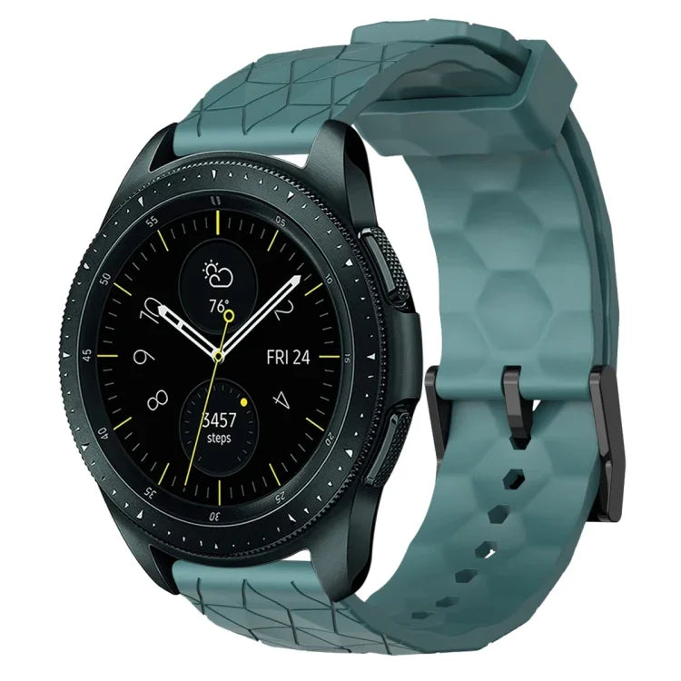 20mm Football Pattern Solid Color Silicone Watch Band, For Samsung Galaxy Watch Active 2 44mm, For Samsung Galaxy Watch 42mm