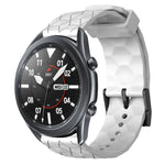Pulseira de silicone cor sólida com padrão de futebol 22mm, Para Samsung Galaxy Watch3 45mm, Para Samsung Galaxy Watch 46mm, Para Samsung Gear S3 Classic, Para Samsung Gear S3 Frontier