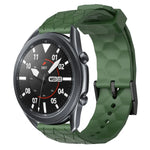 Pulseira de silicone cor sólida com padrão de futebol 22mm, Para Samsung Galaxy Watch3 45mm, Para Samsung Galaxy Watch 46mm, Para Samsung Gear S3 Classic, Para Samsung Gear S3 Frontier